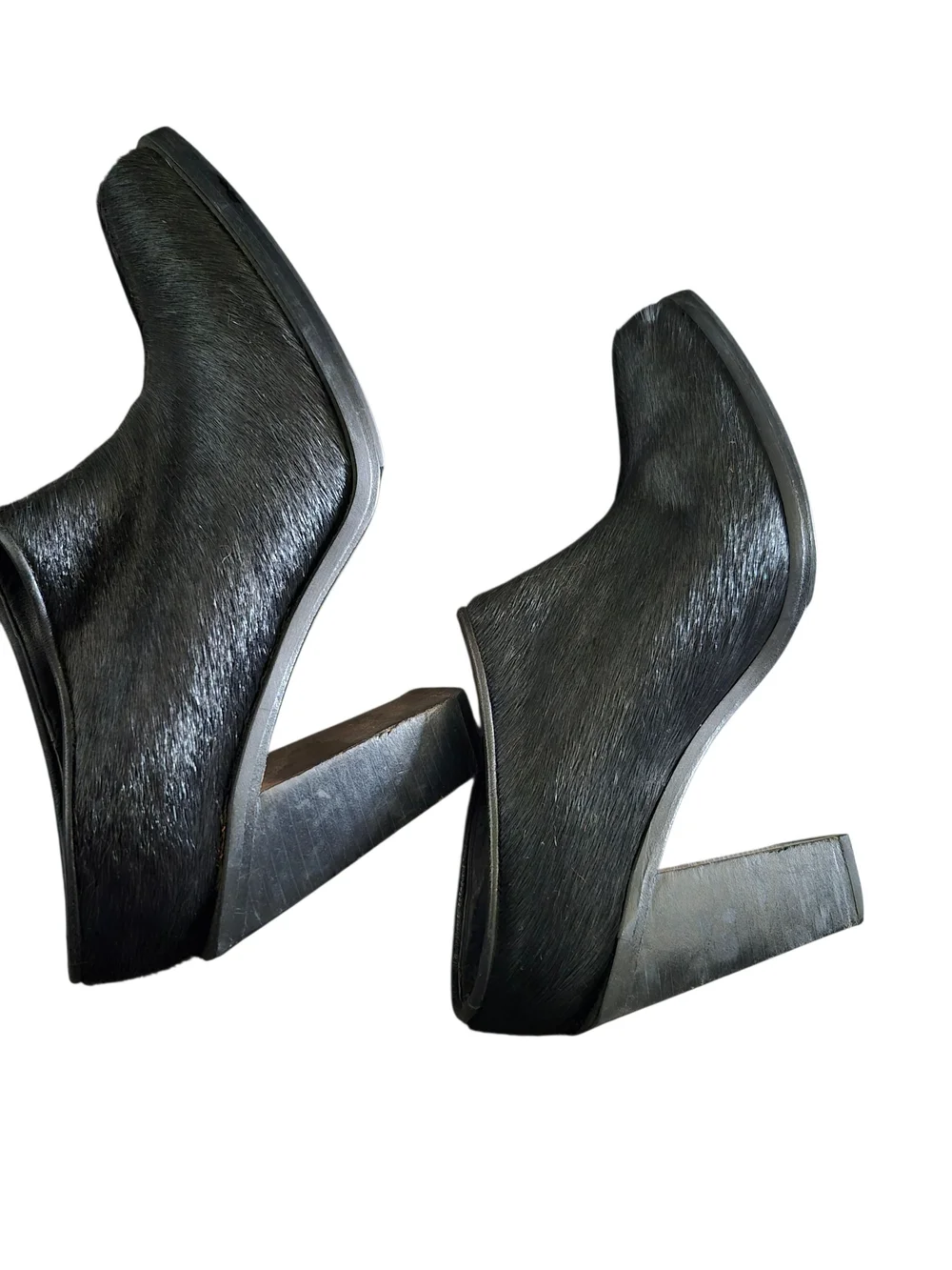 💕Nina Black Haircalf Ankle Boots Size 6.5💕